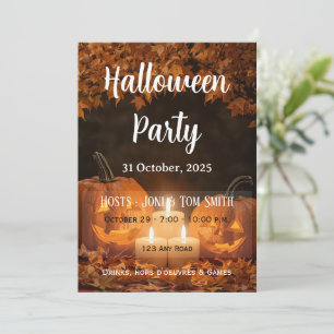 Familie Pompoensnijfeest Uitnodiging Halloween