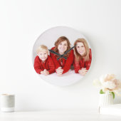 FAMILIE PORTRAIT AANGEPASTE FOTO WALL CLOCK GROTE KLOK (Huis)