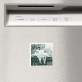 Familie Portret Classic Zwart Wit Foto Keepsake Magneet (Insitu (Vaatwasser))