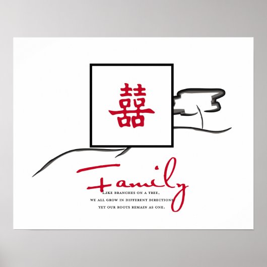 Familie - Poster voor dubbel geluk (Voorkant)