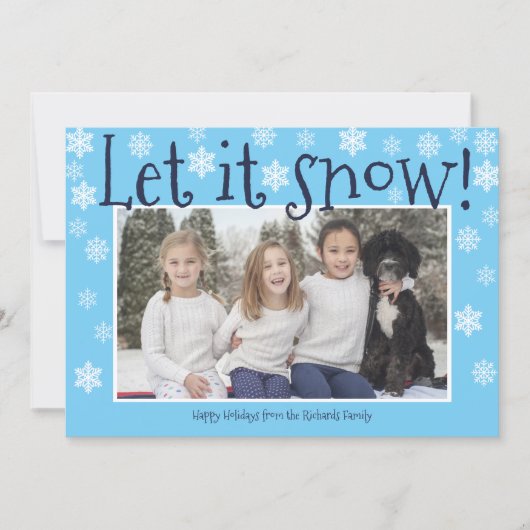 Familie Prettige feestdagen kerstfotokaart Feestdagenkaart (Voorkant)