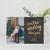 Familie Prettige feestdagen kerstfotokaart Feestdagenkaart (Staand voorkant)