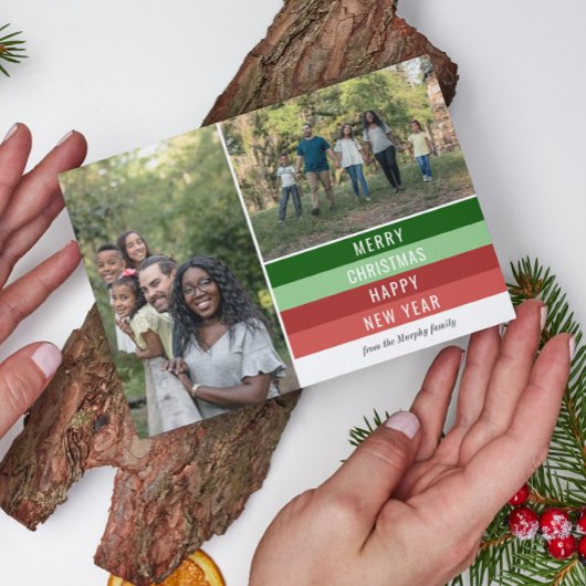 Familie Prettige feestdagen kerstfotokaart Feestdagenkaart