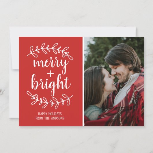 Familie Prettige feestdagen kerstfotokaart Feestdagenkaart (Voorkant)