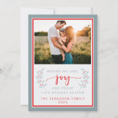 Familie Prettige feestdagen kerstfotokaart Feestdagenkaart (Voorkant)