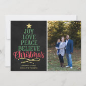 Familie Prettige feestdagen kerstfotokaart Feestdagenkaart (Voorkant)