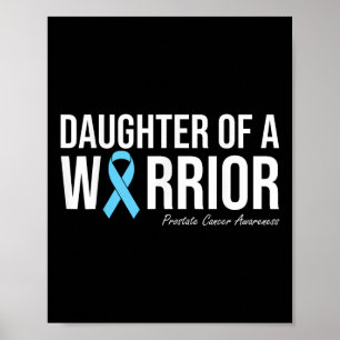 Familie Prostaatkanker Bewustzijn Licht Blauw Geda Poster