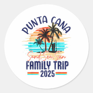 Familie Punta Cana Vakantie 2025 Zomer Vakantie Ma Ronde Sticker