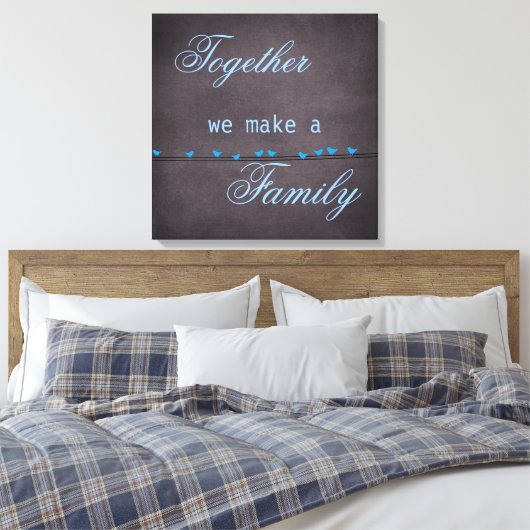 Familie Quote Canvas Print (Insitu (Slaapkamer))