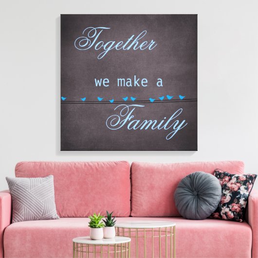 Familie Quote Canvas Print (Insitu (Woonkamer))