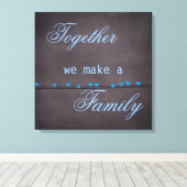 Familie Quote Canvas Print (Insitu (Houten vloer))