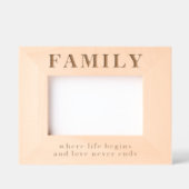 Familie Quote Eenvoudige Moderne Typografie Gegraveerde Lijstjes (Voorkant)