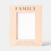 Familie Quote Eenvoudige Moderne Typografie Gegraveerde Lijstjes (Voorkant)