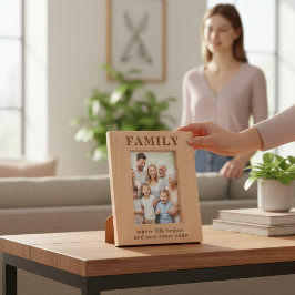 Familie Quote Eenvoudige Moderne Typografie Gegraveerde Lijstjes