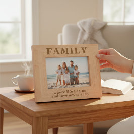 Familie Quote Eenvoudige Moderne Typografie Gegraveerde Lijstjes