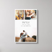 Familie Quote Fotocollage Modern gepersonaliseerd Canvas Afdruk (Voorkant)