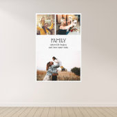 Familie Quote Fotocollage Modern gepersonaliseerd Canvas Afdruk