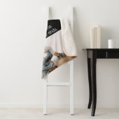 Familie Quote Fotocollage Modern Zwart Sherpa Deken (In situ)