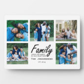 Familie Quote Geheugen Fotocollage Keepsake Modern Fotoplaat (voorkant)