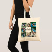 Familie Quote Typografie Modern Fotorooster Collag Tote Bag (Voorkant (product))
