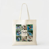 Familie Quote Typografie Modern Fotorooster Collag Tote Bag (Voorkant)