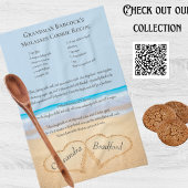 Familie Recept bruid hart blauw strand bruiloft th Theedoek