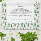 Familie Recept Erfgoed Tekst Kerstmis Theedoek (Gevouwen)