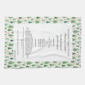 Familie Recept Erfgoed Tekst Kerstmis Theedoek (Horizontaal)