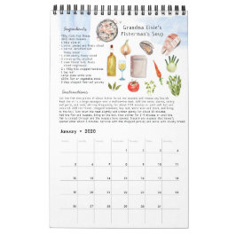 Familie Recept Erfstuk Aandenken | Waterverf Kalender
