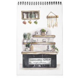 Familie Recept Erfstuk Aandenken | Waterverf Kalender