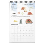 Familie Recept Heirloom Keepsake | WATERVERF Kalender (Feb 2026)