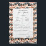 Familie Recept Heirloom Mountain Range Theedoek<br><div class="desc">Keepsake familie recept theedoek. Deel het chili recept van oom Jim of het favoriete Thanksgiving ovenschotelgerecht van tante Aggie. Elegant en eenvoudig sjabloon ontwerp kan gemakkelijk worden aangepast om uw familierecepten te delen als moederdag, verjaardagscadeaus of kerstcadeaus. Aangepaste familienaam met initialen. Kleuren kunnen worden gewijzigd. Geweldig voor familiegiften of voor...</div>