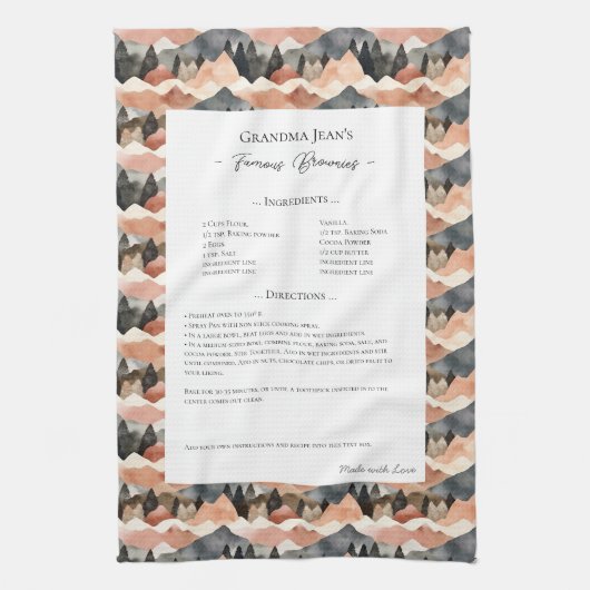 Familie Recept Heirloom Mountain Range Theedoek (Verticaal)