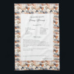 Familie Recept Heirloom Mountain Theedoek<br><div class="desc">Keepsake familie recept theedoek. Deel het chili recept van oom Jim of het favoriete Thanksgiving ovenschotelgerecht van tante Aggie. Elegant en eenvoudig sjabloon ontwerp kan gemakkelijk worden aangepast om uw familierecepten te delen als moederdag, verjaardagscadeaus of kerstcadeaus. Aangepaste familienaam met initialen. Kleuren kunnen worden gewijzigd. Geweldig voor familiegiften of voor...</div>