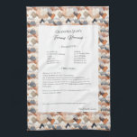 Familie Recept Heirloom Mountain Theedoek<br><div class="desc">Keepsake familie recept theedoek. Deel het chili recept van oom Jim of het favoriete Thanksgiving ovenschotelgerecht van tante Aggie. Elegant en eenvoudig sjabloon ontwerp kan gemakkelijk worden aangepast om uw familierecepten te delen als moederdag, verjaardagscadeaus of kerstcadeaus. Aangepaste familienaam met initialen. Kleuren kunnen worden gewijzigd. Geweldig voor familiegiften of voor...</div>