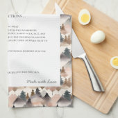 Familie Recept Heirloom Mountain Trees Theedoek (Quarter Fold)