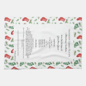 Familie Recept Heirloom Tekst Kerstmis Kous Theedoek (Horizontaal)