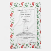 Familie Recept Heirloom Tekst Kerstmis Kous