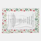 Familie Recept Heirloom Tekst Kerstmis Ornament Theedoek (Horizontaal)