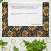 Familie Recept Heirloom Zonnebloem Rustiek Theedoek (Gevouwen)