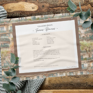 Familie Recept Keepsake appartement patroon Theedoek