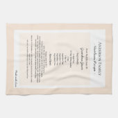 Familie Recept Keepsake erfstuk tekst Theedoek (Horizontaal)