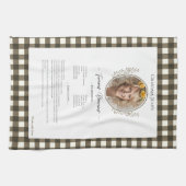 Familie Recept Keepsake Foto Gingham Theedoek (Horizontaal)