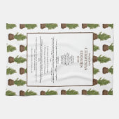 Familie Recept Kerstboom Vakantie Keepsake Theedoek (Horizontaal)
