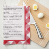 Familie recept Kerstmis Theedoek (Quarter Fold)