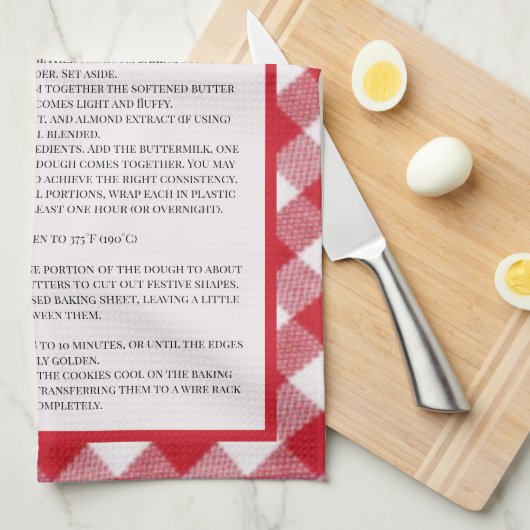 Familie recept Kerstmis Theedoek (Quarter Fold)