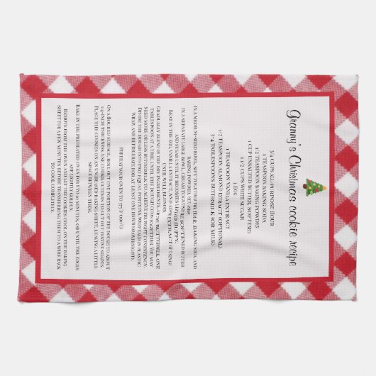 Familie recept Kerstmis Theedoek (Horizontaal)