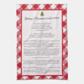 Familie recept Kerstmis Theedoek (Verticaal)