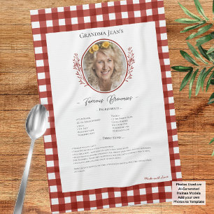 Familie Recept Schat Bewaar Foto Gingham Theedoek