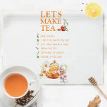 Familie Recept Tea Party Theedoek<br><div class="desc">♥ De "Let's Make Tea" keukenhanddoek brengt zeker een vleugje warmte naar de keuken van elke winnaar! Deze Family Recipe Tea Party keukenhanddoek is ideaal om cadeau te doen op theefeesten, vrijgezellenfeesten of een theedomein. ♥ Het is niet alleen een praktische toevoeging aan de keuken; het dient ook als een...</div>